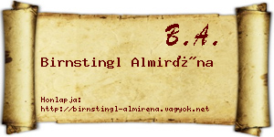 Birnstingl Almiréna névjegykártya